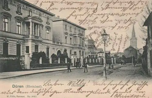 5160 DÜREN, Oberstrasse, Zeitungsjunge, 1903