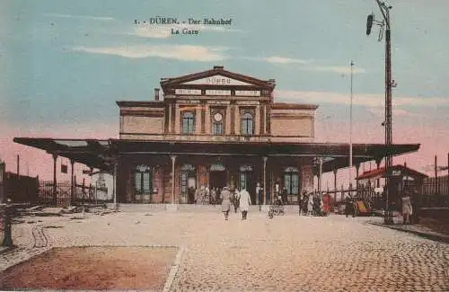 5160 DÜREN, Bahnhof / Regie Franco Belge, 1926