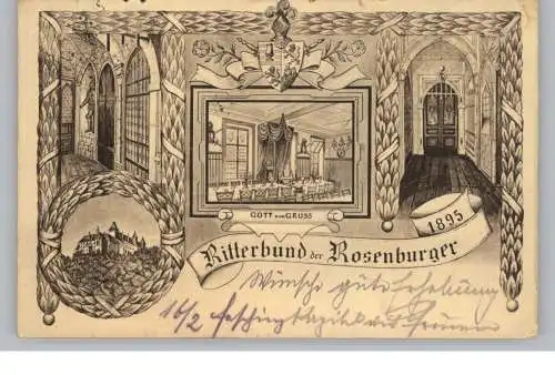 [Ansichtskarte] A 3573 ROSENBURG, Ritterbund der Rosenburger, ähnlich Schlaraffia, 1929. 
