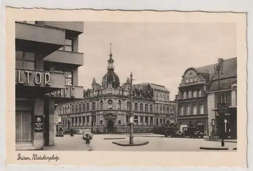 5160 DÜREN, Wirteltorplatz, Dürener Bank, Telefonzelle, Oldtimer,1938