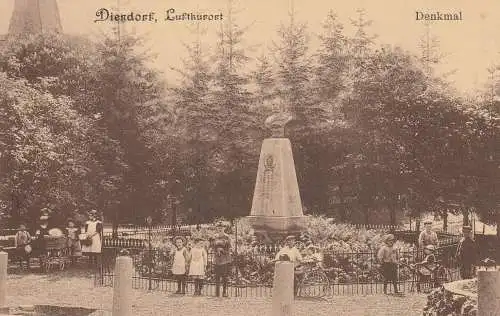 5419 DIERDORF, Denkmal, belebte Szene, 1908