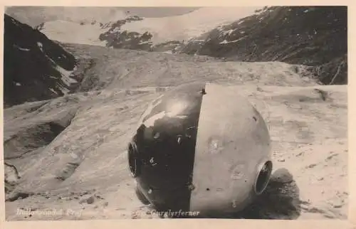 BALLON - EXPEDITION - Prof. AUGUSTE PICCARD`'S Ballongondel am Gurglerferner, 1931