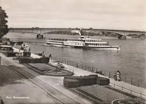 BINNENSCHIFFE - RHEIN, Köln-Düsseldorfer "GOETHE" vor Bonn, 1957