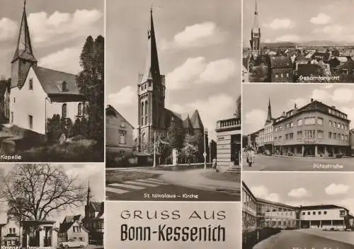 5300 BONN - KESSENICH, Pützstrasse, Kriegerdenkmal, Schule, Kirche, Kapelle...