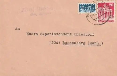 3171 DIDDERSE, Postgeschichte, Landpoststempel 20a Didderse über Gifhorn, 1949