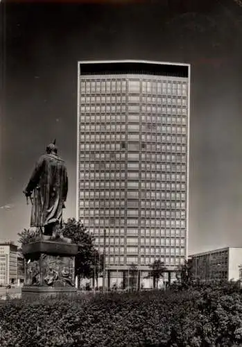 4300 ESSEN, Hochhaus sn der Kruppstrasse, Bismarckdenkmal