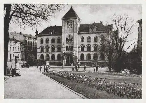 [Ansichtskarte] 0-4000 HALLE / Saale, Hauptpostamt, 1944, Verlag Bäcker. 