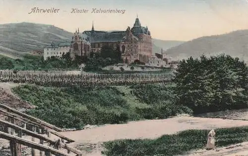 [Ansichtskarte] 5483 BAD NEUENAHR - AHRWEILER, Kloster Kalvarienberg, Weinbau, coloriert, 1908. 