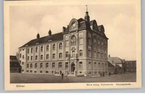 [Ansichtskarte] 5160 DÜREN, Neue evangelische Volksschule, Hauptgebäude. 