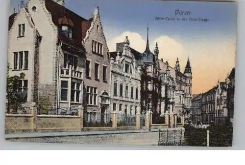 [Ansichtskarte] 5160 DÜREN, Holtz-Strasse, Villenpartie, 1922. 