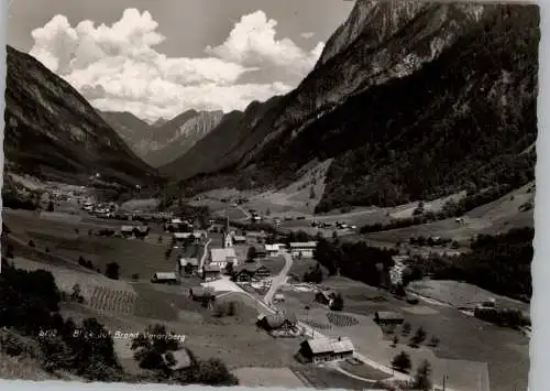 [Ansichtskarte] A 6708 BRAND bei Bludenz, Blick über den Ort, 1964. 