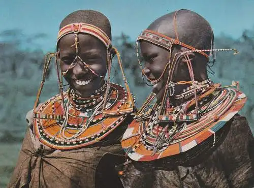 [Ansichtskarte] VÖLKERKUNDE / ETHNIC - Masai girls, Kenia. 