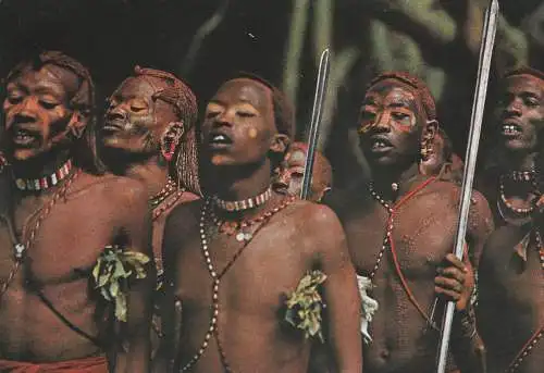 [Ansichtskarte] VÖLKERKUNDE / ETHNIC - Masai Warriors, Kenya. 