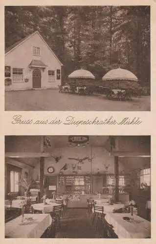 [Ansichtskarte] 5060 BERGISCH GLADBACH - HAND - DIEPESCHRATH, Waldschenke Diepeschrather Mühle, Innen- und Aussenansicht. 