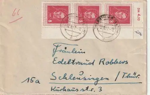 DDR Nur Hauptgebiet 1952 Nr 309 Rundstempel (Datum und/oder Ort klar) Brief