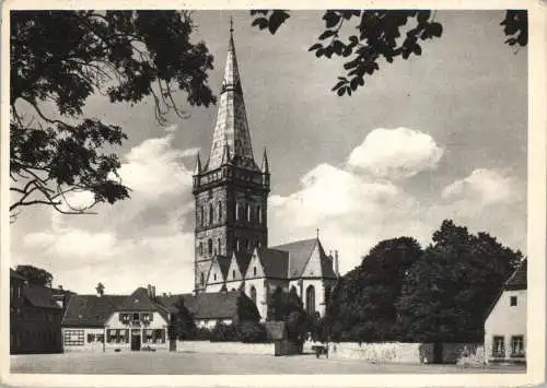 [Ansichtskarte] 4500 OSNABRÜCK, St. katharinenkirche und Umgebung, 1951. 