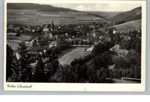 [Ansichtskarte] 5780 BESTWIG - NUTTLAR, Blick auf den Ort 1953, Freistempler Fa. Schneider. 