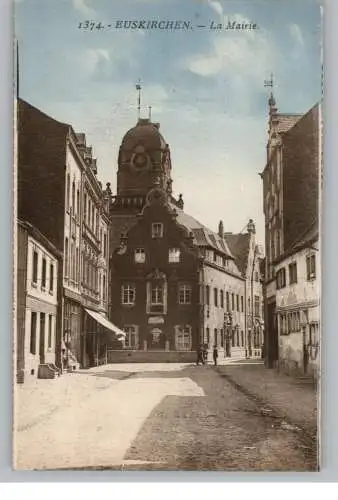 [Ansichtskarte] 5350 EUSKIRCHEN, Strassenpartie am Rathaus, 1929, franz. Besatzungszeit. 