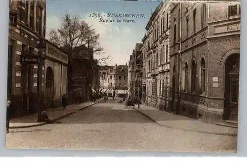 [Ansichtskarte] 5350 EUSKIRCHEN, Rue de la Gare / Bahnhofstrasse, 1929, franz. Besatzungszeit. 