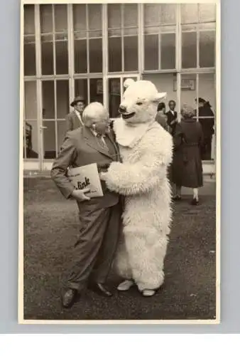 [Ansichtskarte] TIERE - EISBÄRen - KOSTÜM, Photo - AK 1953. 