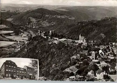 [Ansichtskarte] 5168 NIDEGGEN, Hotel / Restaurant  RATSKELLER und Luftaufnahme Nideggen, 60er Jahre. 