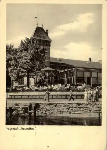 [Ansichtskarte] 2800 BREMEN - VEGESACK, Strandlust, belebte Szene, 1957. 