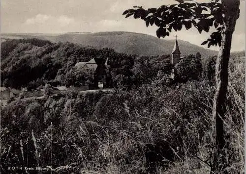 [Ansichtskarte] 5541 ROTH bei Prüm, Schloß und Ordenskirche. 