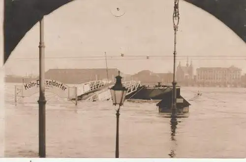 [Ansichtskarte] 5000 KÖLN, EREIGNIS, Hochwasser, Photo-AK. 