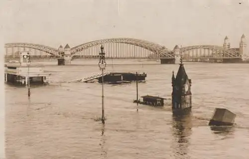 [Ansichtskarte] 5000 KÖLN, EREIGNIS, Hochwasser, Photo-AK. 