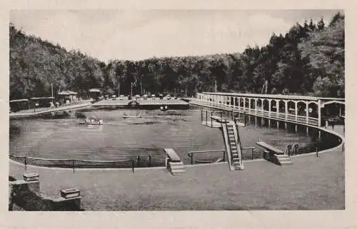 [Ansichtskarte] 0-5235 RASTENBERG, Schwimmbad, 1953. 