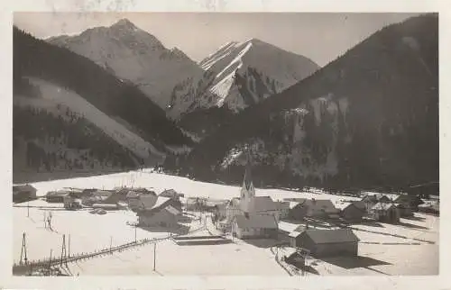 [Ansichtskarte] A 6621 BICHLBACH, Blick über den Ort, Landpoststempel, Bahnpost, 1939. 