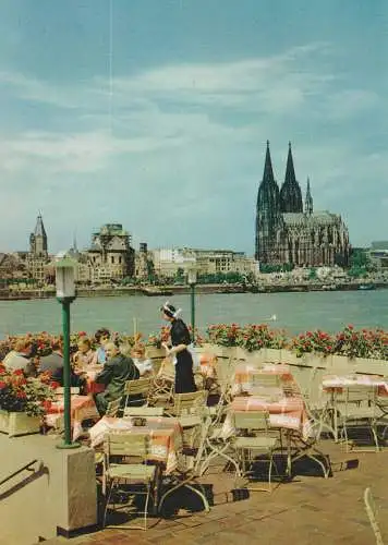 [Ansichtskarte] 5000 KÖLN - DEUTZ, Sünner - Terrasse, Blick auf die Kriegsschäden, 50er Jahre. 