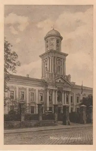 [Ansichtskarte] LETTLAND / LATVIJA - MITAU / JELGAVA, Gymnasium, 1917. 