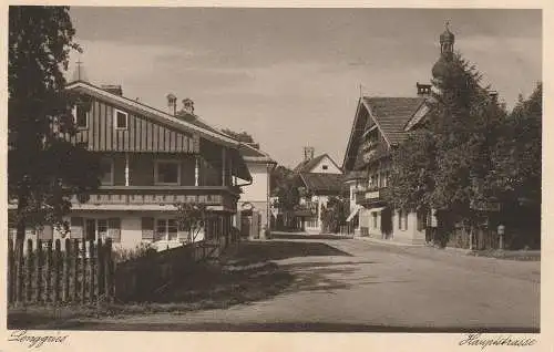 [Ansichtskarte] 8172 LENGGRIES, Hauptstrasse, 1932. 