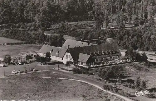 [Ansichtskarte] 5200 SIEGBURG, Autobahn - Rasthaus, Luftaufnahme 1953. 