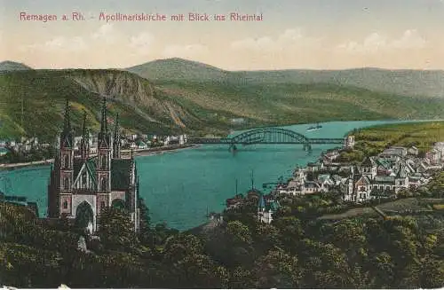 [Ansichtskarte] 5480 REMAGEN und die Brücke von Remagen / Erpel. 