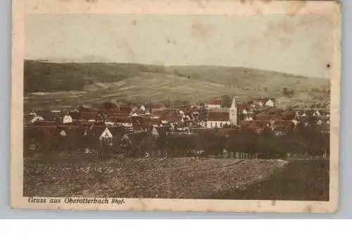 [Ansichtskarte] 6748 BAD BERGZABERN - OBEROTTERBACH, Blick über den Ort, coloriert, 1921. 