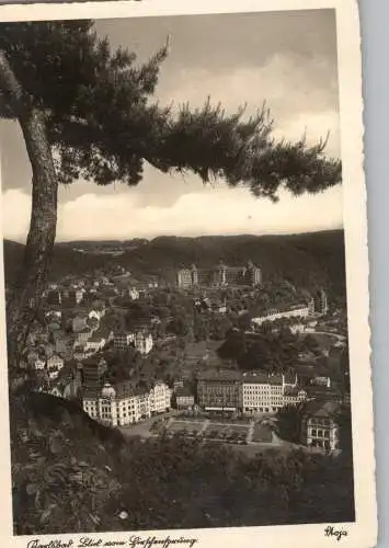 [Ansichtskarte] BÖHMEN & MÄHREN - KARLSBAD / KARLOVA VARY, Blick vom Hirschensprung, 1941. 