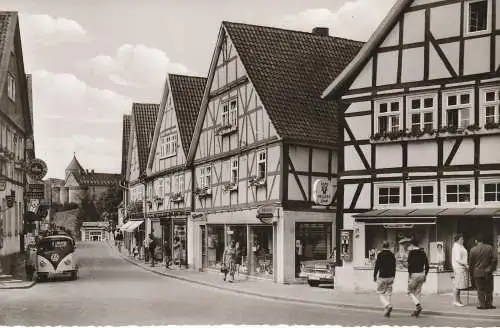 [Ansichtskarte] 3544 WALDECK, Strassenpartie, Drogerie, VW - Bus, 60er Jahre. 