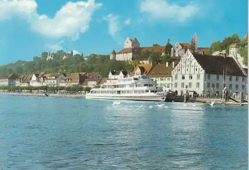 [Ansichtskarte] BINNENSCHIFFE - BODENSEE, Dampfer "MÜNCHEN" vor Meersburg. 