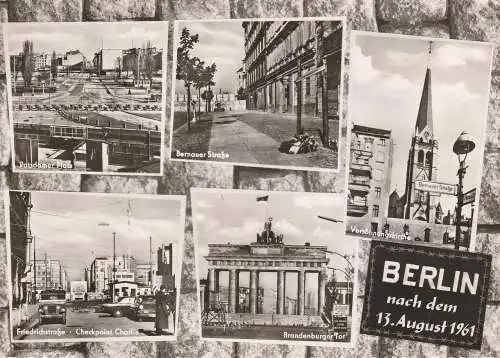 [Ansichtskarte] 1000 BERLIN, BERLINER MAUER August 1961. 