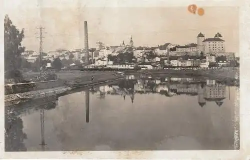 [Ansichtskarte] BÖHMEN & MÄHREN - JUNGBUNZLAU / MLADA BOLESLAV, Akkumulatoren - Werk an der Jizera, Bahnpost Liberec - Praha # 78, 1940. 