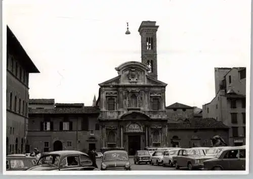 [Ansichtskarte] I 50121 FLORENZ / FIRENZE, Photo-AK,Chiesa di San Salvadore di Ognissanti, FIAT, VW - Käfer, 1963. 