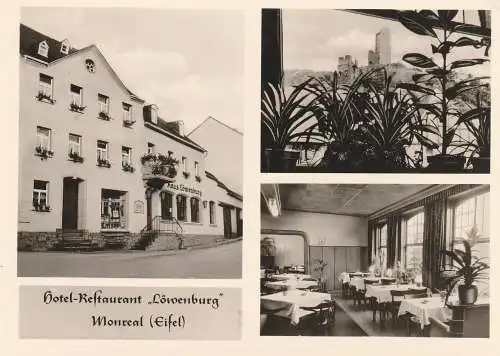 [Ansichtskarte] 5441 MONREAL, Hotel - Restaurant Löwenburg, Ende 50er Jahre. 
