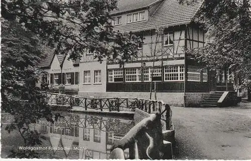 [Ansichtskarte] 5064 RÖSRATH, Gasthof Forsbacher Mühle, 1958. 