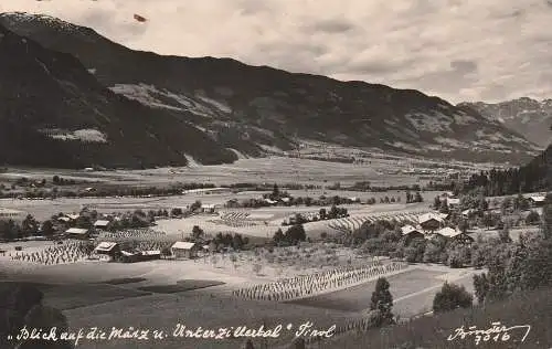 [Ansichtskarte] A 6280 ZELL am Ziller - UNTERZILLERTAL und MÄRZ, Blick in das Tal, 1959. 