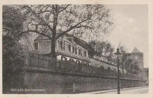 [Ansichtskarte] 5000 KÖLN, Alte Stadtmauer, Feldpost Köln - Mülheim 1942. 