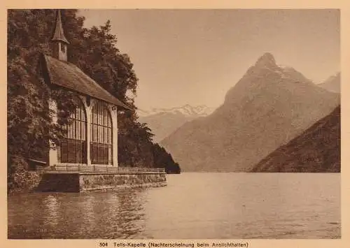 [Ansichtskarte] HALT GEGEN LICHT / HOLD TO LIGHT - Tells - Kapelle, Durchscheinkarte. 