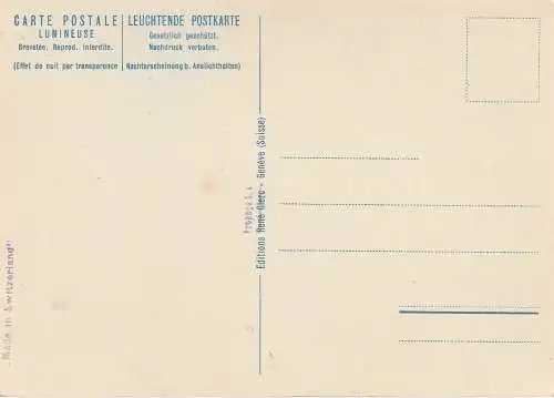 [Ansichtskarte] HALT GEGEN LICHT / HOLD TO LIGHT - Tells - Kapelle, Durchscheinkarte. 