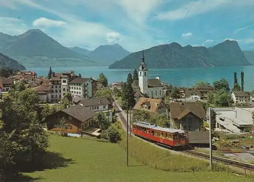 [Ansichtskarte] EISENBAHN / EAILWAY - Arth-Rigi-Bahn / Zahnradbahn bei Vitznau. 